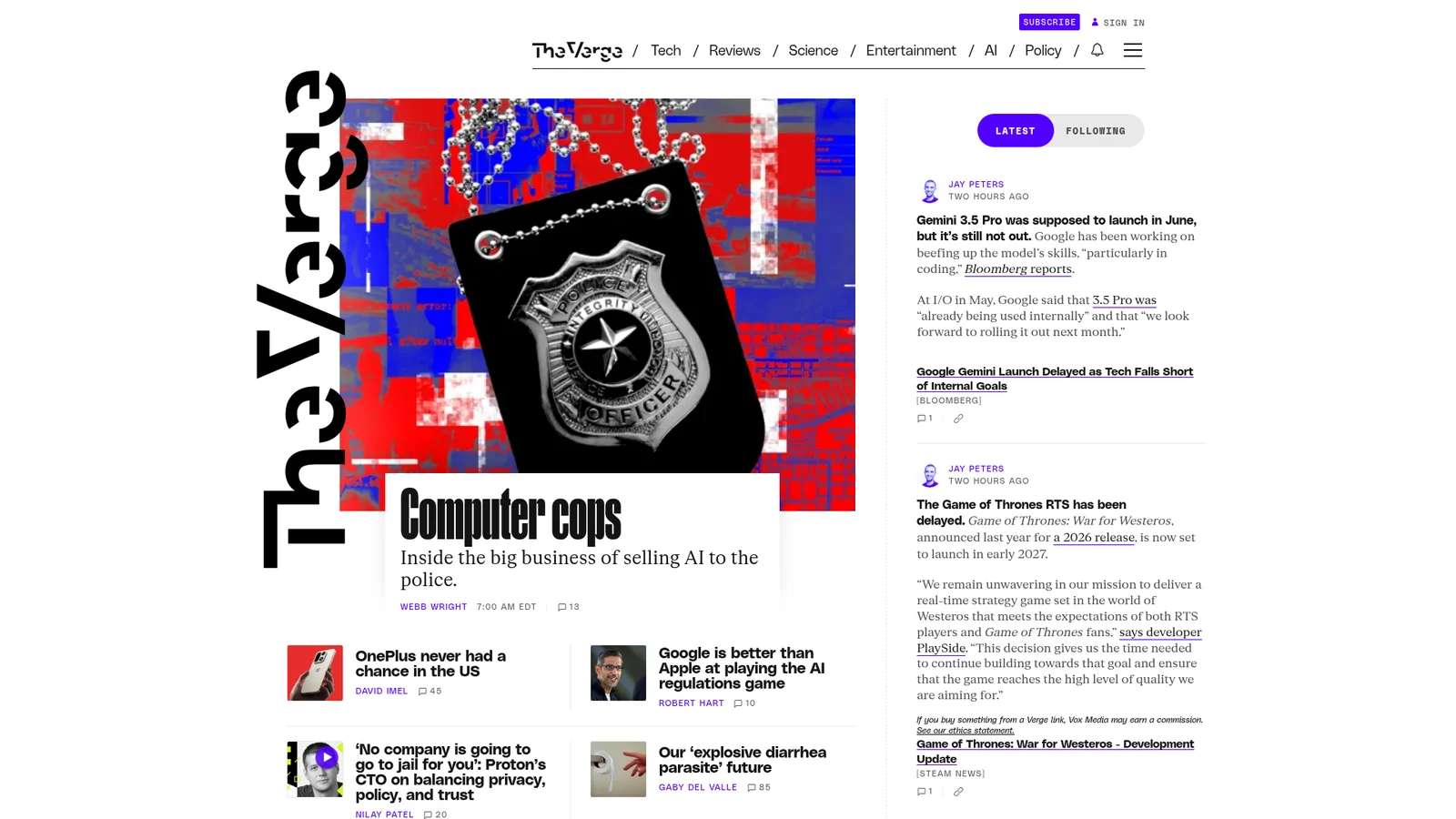 The Verge style preview
